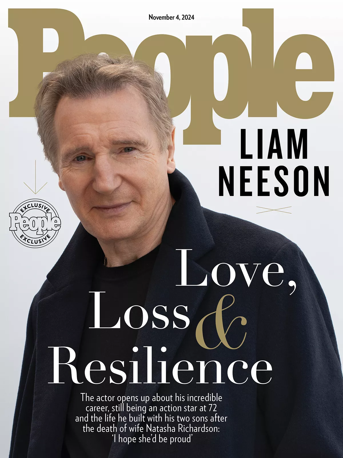 Liam Neeson a People magazin címlapján