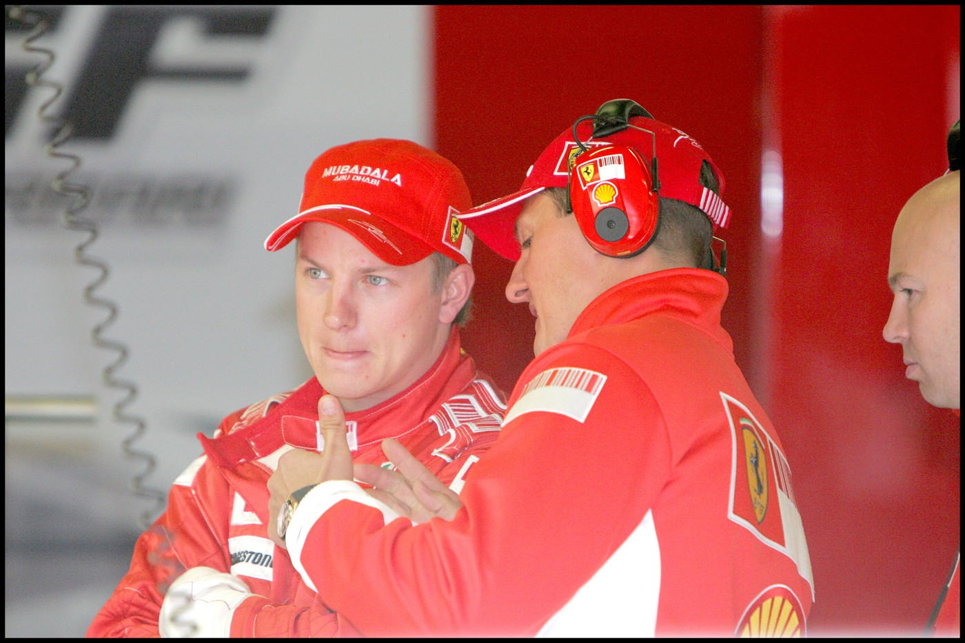 Michael Schumacher és Kimi Räikkönen 2007-ben.