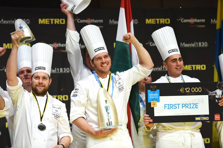 Széll Tamás és csapata 2016-ban parádés győzelmet aratott a Bocuse d'Or európai döntőjén.