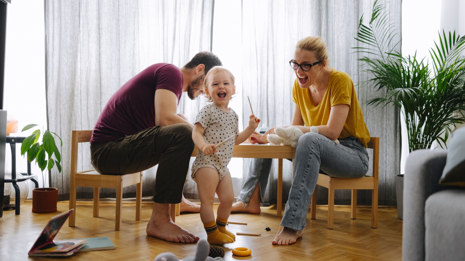 Egy nappalis család (Forrás: Getty Images)