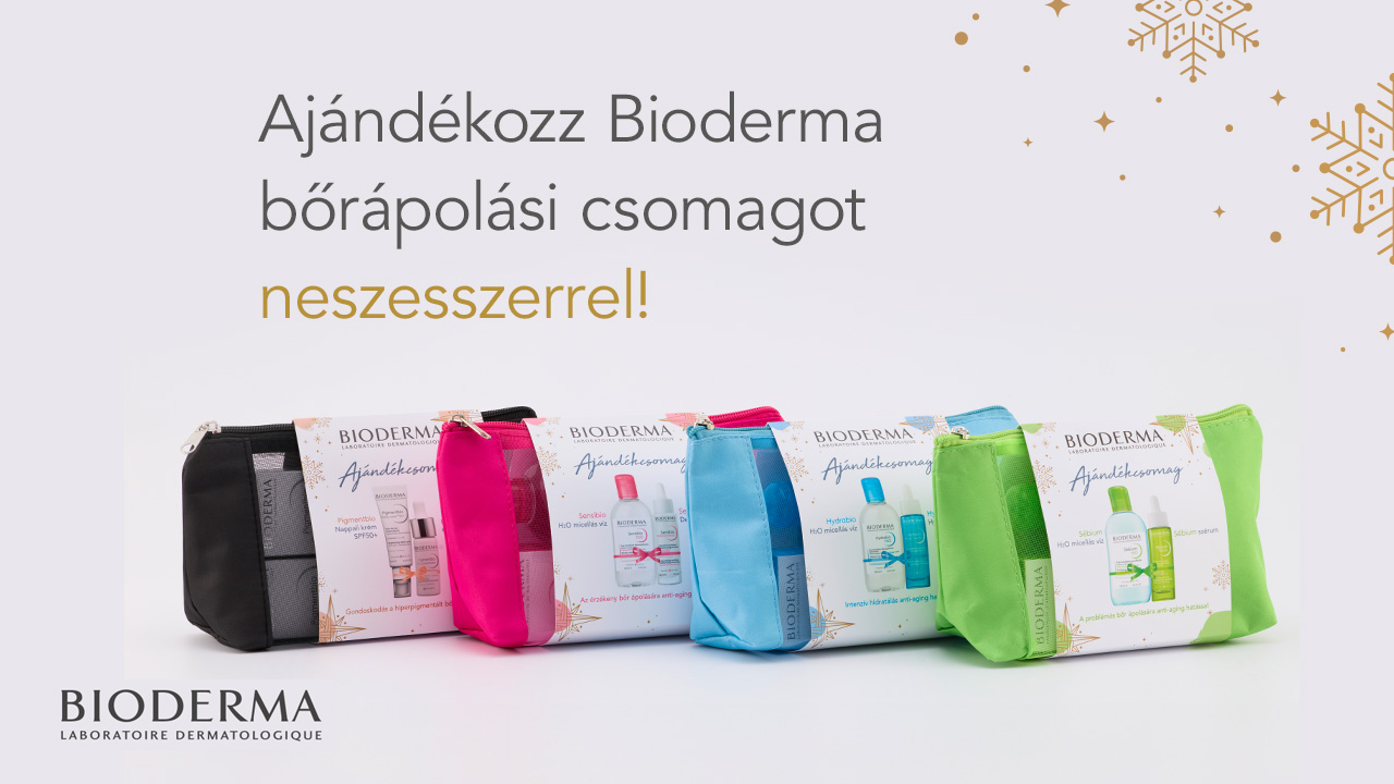 Bioderma Karácsonyi csomagok advent nyereményjáték nyeremény