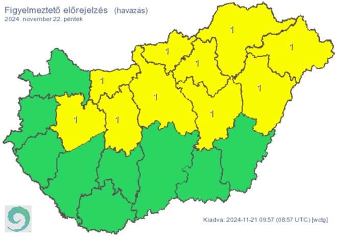 Kiadták a figyelmeztetést 10 megyére: akár tíz centis hó is eshet pénteken