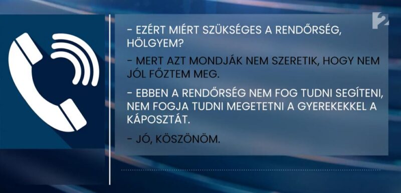 Nem ették meg a gyerekei a káposztát, a 112-t hívta egy anya