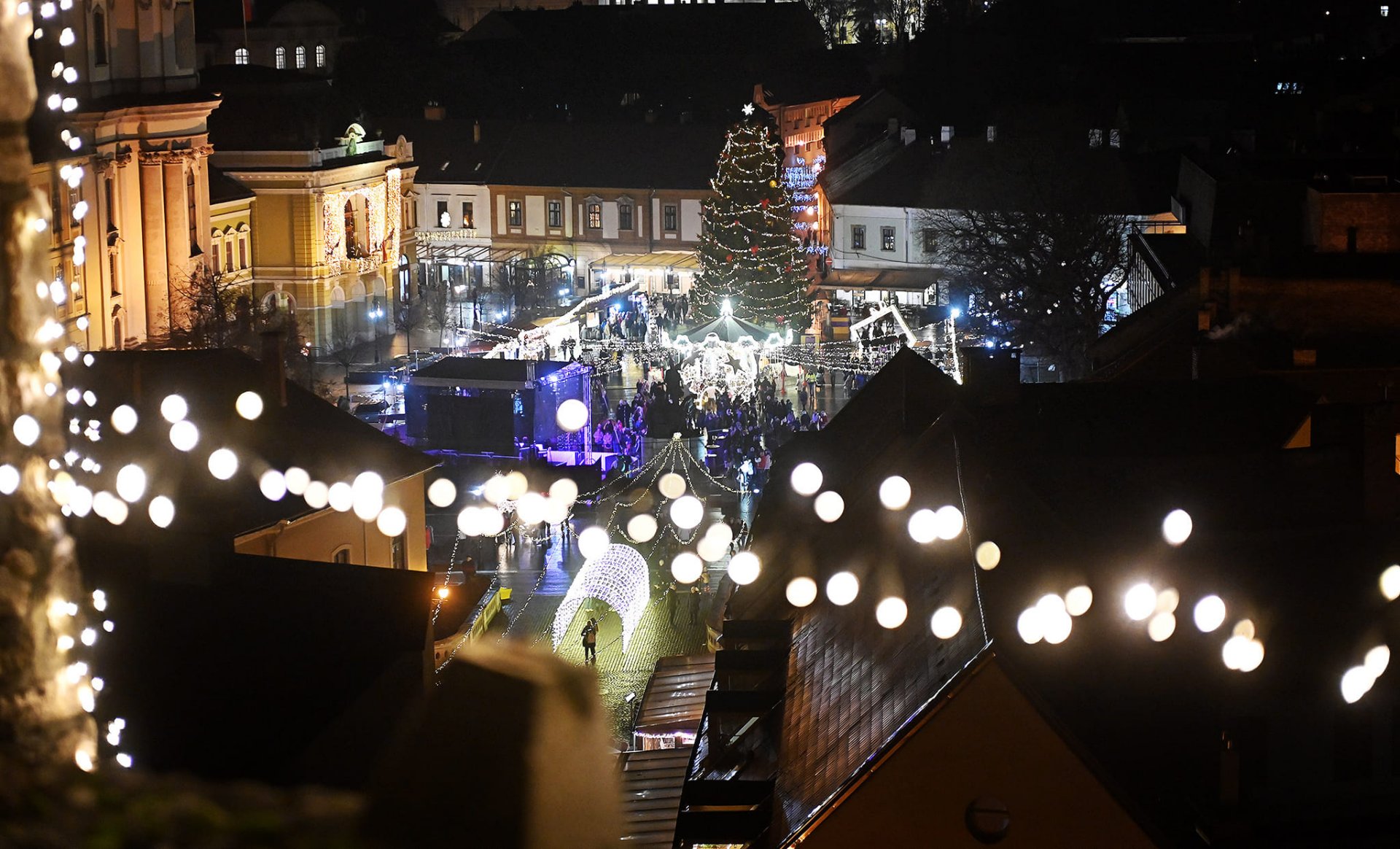 Eger karácsonyfája 2024-ben