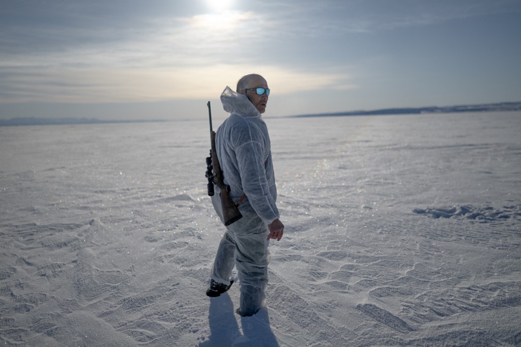 Egy inuit vadász Grönlandon