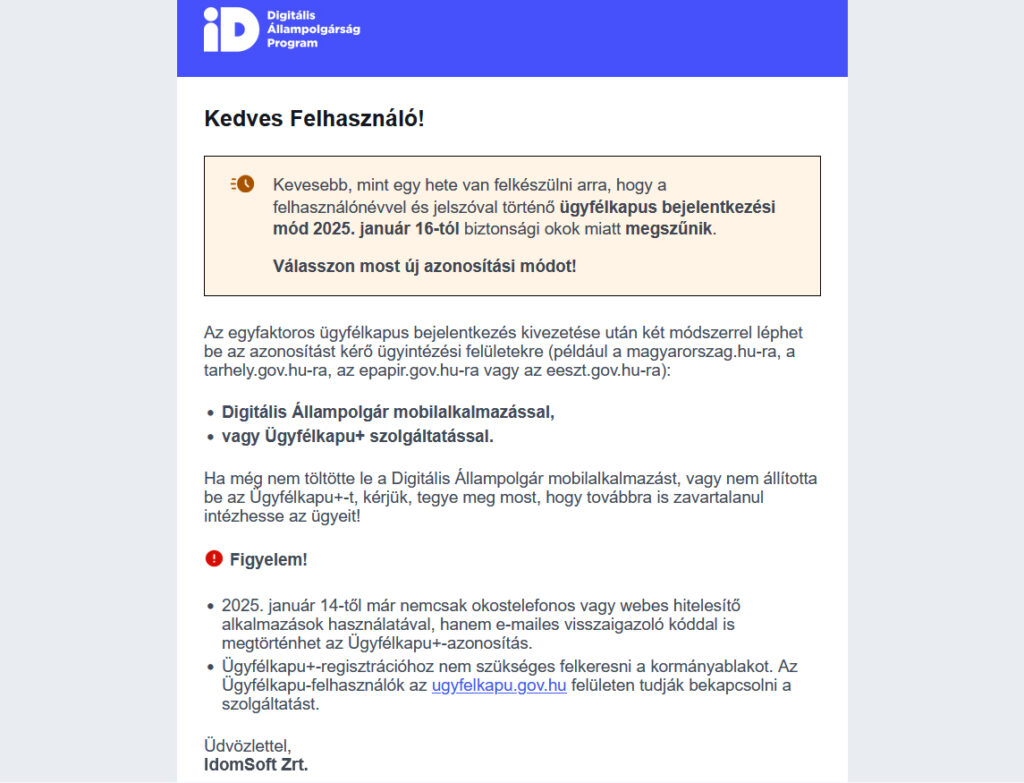 Megvan a dátum: ekkortól jön a könnyítés az Ügyfélkapu Pluszos belépéshez
